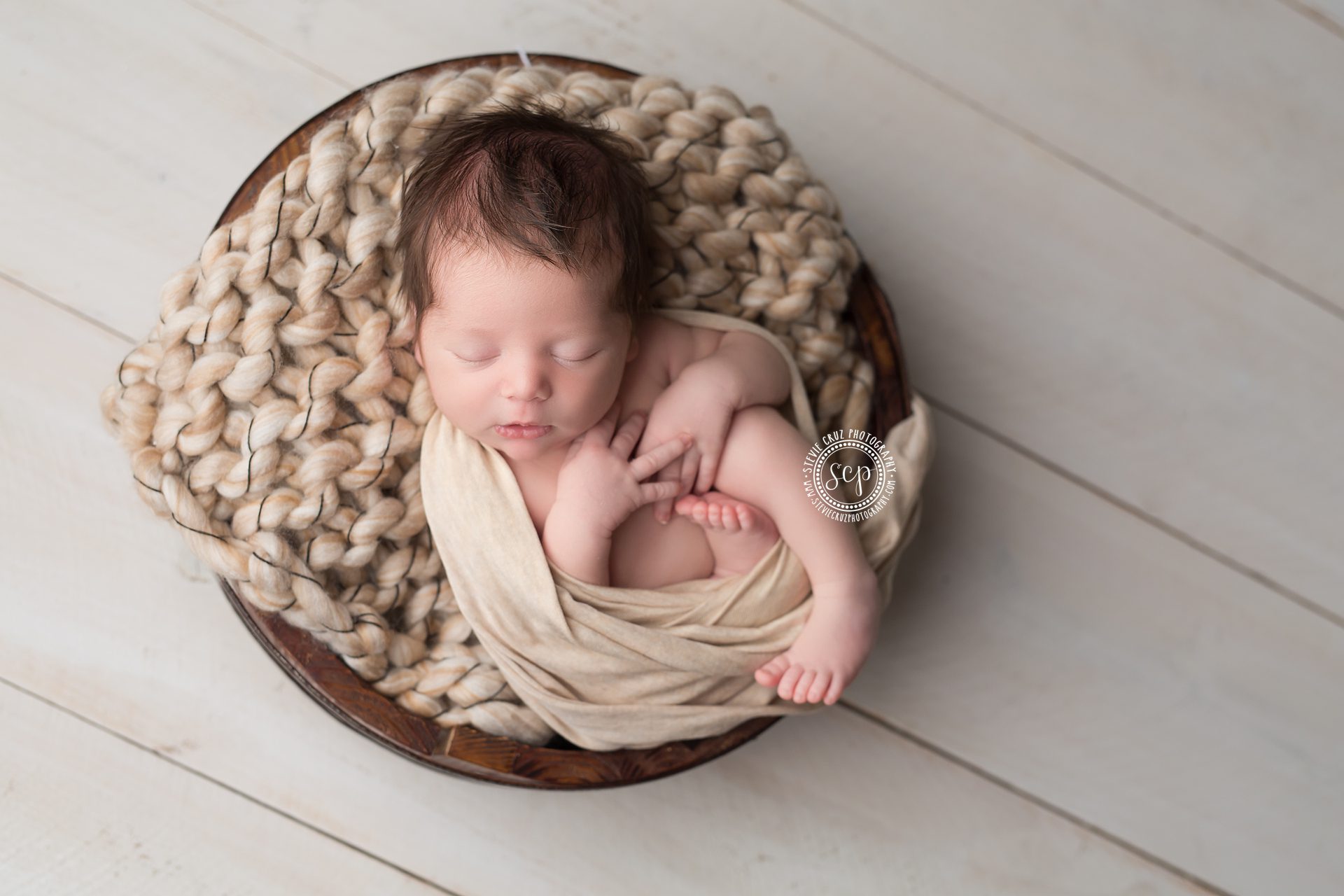 picture of baby newborn boy sleeping wrapped in garments - cute newborn photo