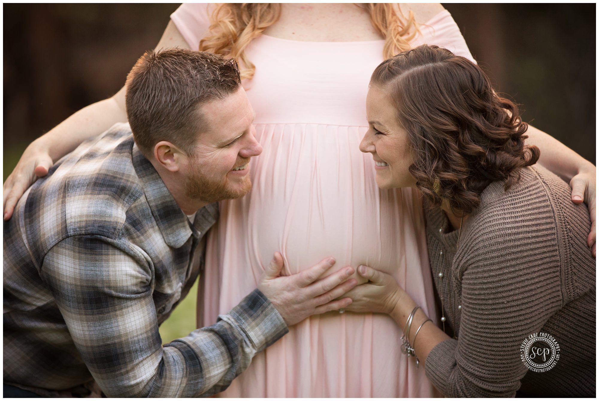 surrogate maternity session twin girls