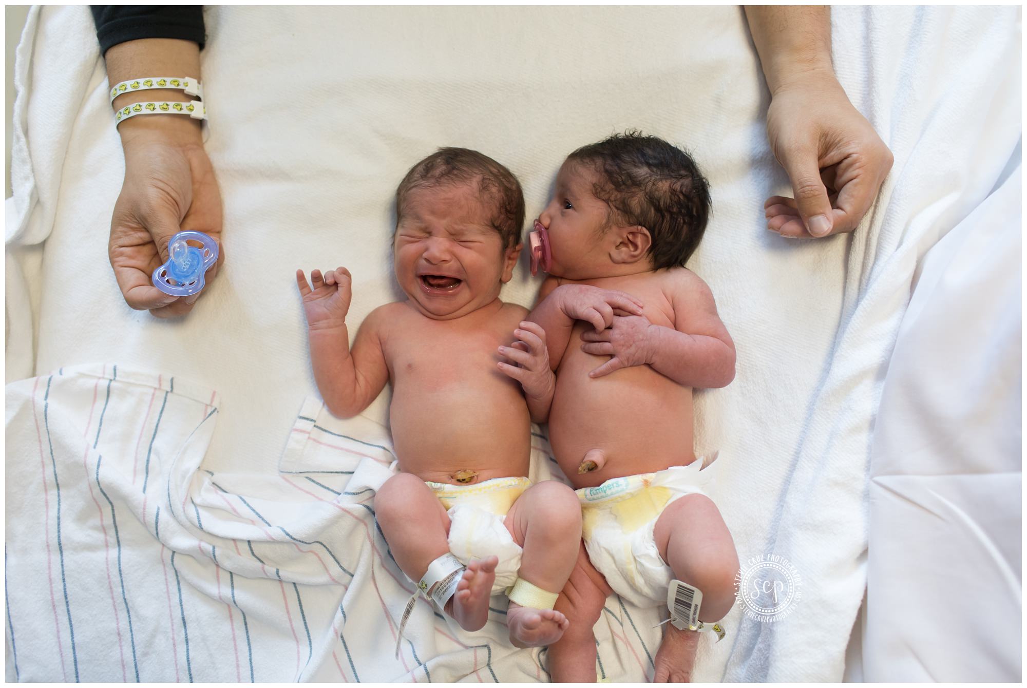 twin baby pictures at hospital in so-cal