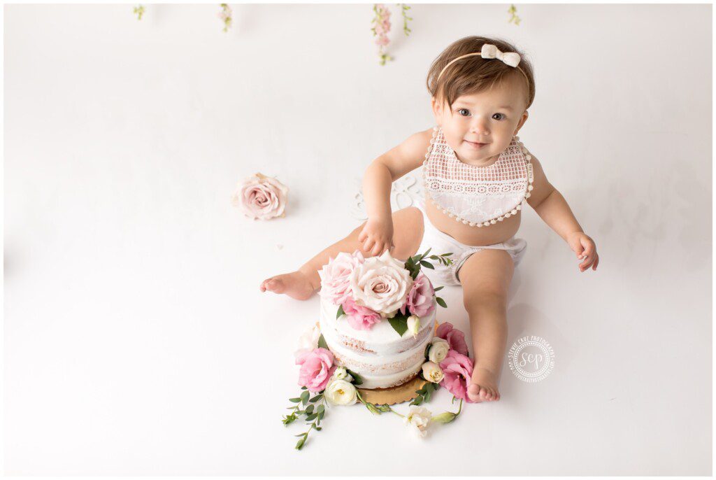 fresh flower cake smash | Orange County Newborn Photographer | Anaheim ...